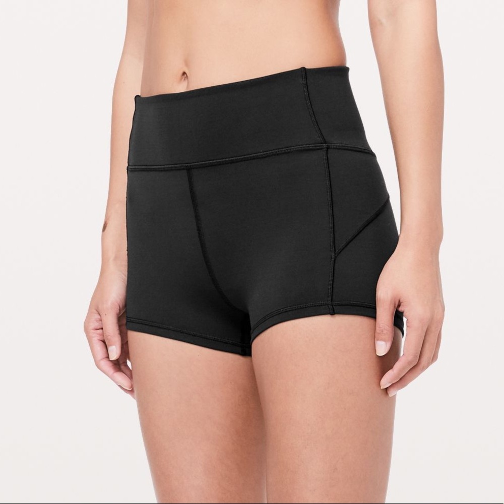Lululemon In Movement High-rise Shorts 2.5" Everlux In Black